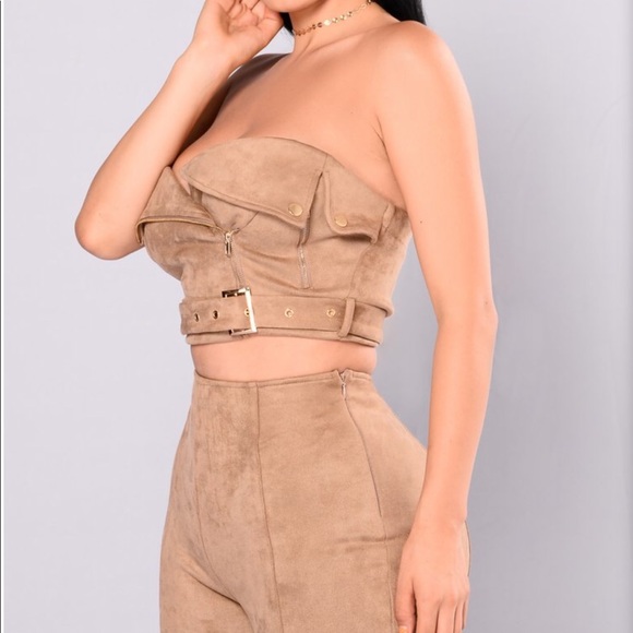 Fashionova Sienna biker suede top and pants - Picture 2 of 6